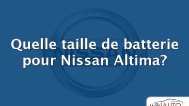 Quelle taille de batterie pour Nissan Altima?