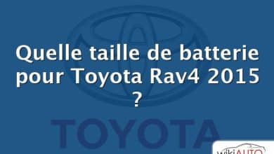 Quelle taille de batterie pour Toyota Rav4 2015 ?