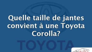 Quelle taille de jantes convient à une Toyota Corolla?