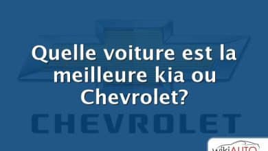 Quelle voiture est la meilleure kia ou Chevrolet?