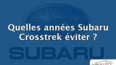 Quelles années Subaru Crosstrek éviter ?