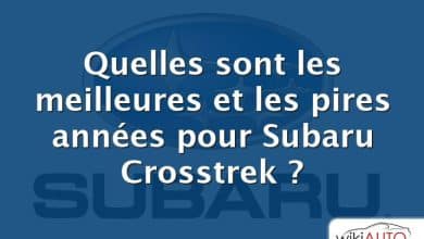 Quelles sont les meilleures et les pires années pour Subaru Crosstrek ?