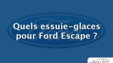 Quels essuie-glaces pour Ford Escape ?