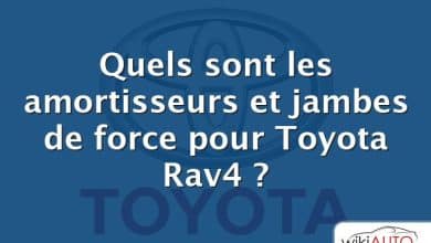 Quels sont les amortisseurs et jambes de force pour Toyota Rav4 ?