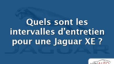 Quels sont les intervalles d’entretien pour une Jaguar XE ?