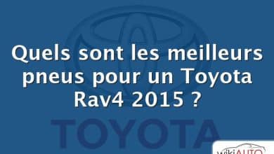 Quels sont les meilleurs pneus pour un Toyota Rav4 2015 ?