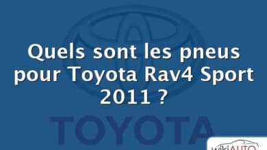 Quels sont les pneus pour Toyota Rav4 Sport 2011 ?