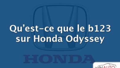 Qu’est-ce que le b123 sur Honda Odyssey