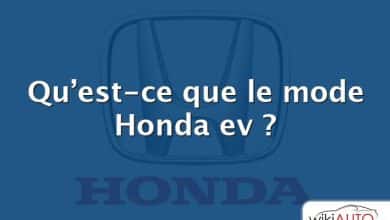 Qu’est-ce que le mode Honda ev ?