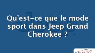 Qu’est-ce que le mode sport dans Jeep Grand Cherokee ?