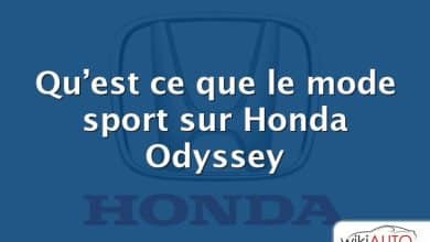 Qu’est ce que le mode sport sur Honda Odyssey