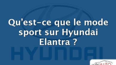 Qu’est-ce que le mode sport sur Hyundai Elantra ?