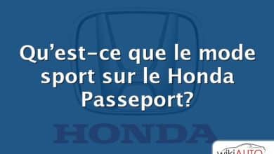 Qu’est-ce que le mode sport sur le Honda Passeport?