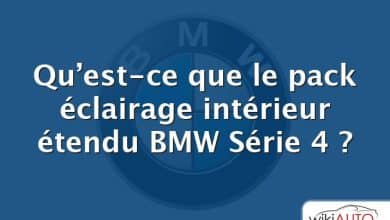 Qu’est-ce que le pack éclairage intérieur étendu BMW Série 4 ?