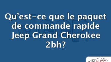 Qu’est-ce que le paquet de commande rapide Jeep Grand Cherokee 2bh?