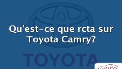 Qu’est-ce que rcta sur Toyota Camry?