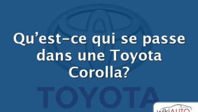 Qu’est-ce qui se passe dans une Toyota Corolla?