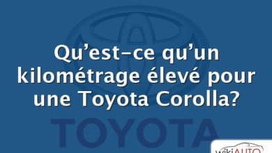 Qu’est-ce qu’un kilométrage élevé pour une Toyota Corolla?