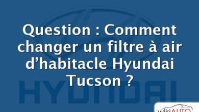 Question : Comment changer un filtre à air d’habitacle Hyundai Tucson ?