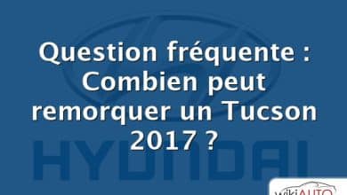 Question fréquente : Combien peut remorquer un Tucson 2017 ?