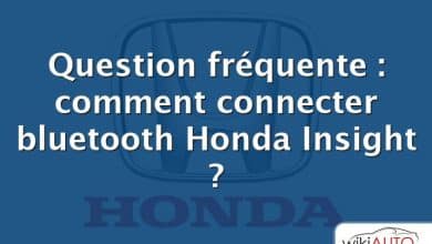 Question fréquente : comment connecter bluetooth Honda Insight ?