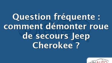 Question fréquente : comment démonter roue de secours Jeep Cherokee ?