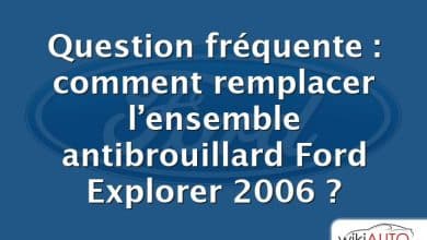 Question fréquente : comment remplacer l’ensemble antibrouillard Ford Explorer 2006 ?