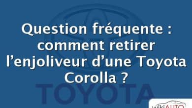 Question fréquente : comment retirer l’enjoliveur d’une Toyota Corolla ?