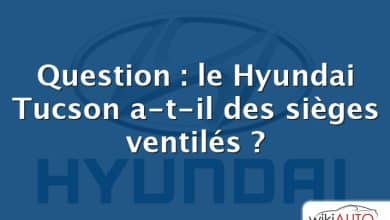 Question : le Hyundai Tucson a-t-il des sièges ventilés ?