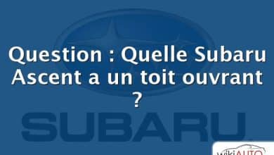 Question : Quelle Subaru Ascent a un toit ouvrant ?