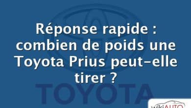 Réponse rapide : combien de poids une Toyota Prius peut-elle tirer ?