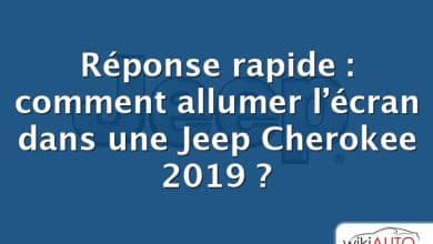 Réponse rapide : comment allumer l’écran dans une Jeep Cherokee 2019 ?