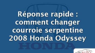 Réponse rapide : comment changer courroie serpentine 2008 Honda Odyssey