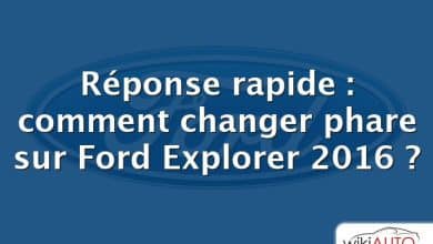 Réponse rapide : comment changer phare sur Ford Explorer 2016 ?