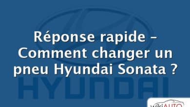 Réponse rapide – Comment changer un pneu Hyundai Sonata ?