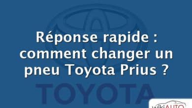 Réponse rapide : comment changer un pneu Toyota Prius ?