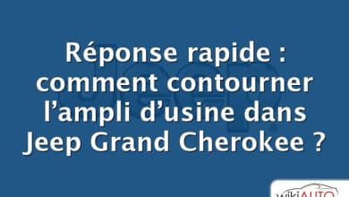 Réponse rapide : comment contourner l’ampli d’usine dans Jeep Grand Cherokee ?