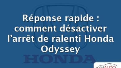 Réponse rapide : comment désactiver l’arrêt de ralenti Honda Odyssey