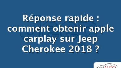 Réponse rapide : comment obtenir apple carplay sur Jeep Cherokee 2018 ?