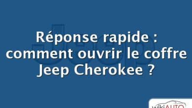Réponse rapide : comment ouvrir le coffre Jeep Cherokee ?