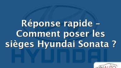 Réponse rapide – Comment poser les sièges Hyundai Sonata ?