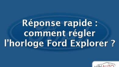 Réponse rapide : comment régler l’horloge Ford Explorer ?