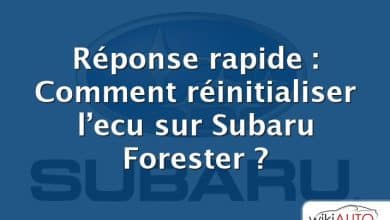 Réponse rapide : Comment réinitialiser l’ecu sur Subaru Forester ?