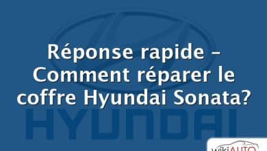 Réponse rapide – Comment réparer le coffre Hyundai Sonata?