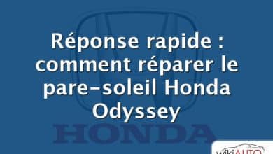 Réponse rapide : comment réparer le pare-soleil Honda Odyssey