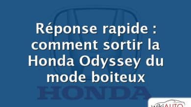 Réponse rapide : comment sortir la Honda Odyssey du mode boiteux