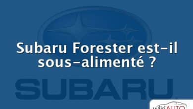 Subaru Forester est-il sous-alimenté ?