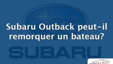 Subaru Outback peut-il remorquer un bateau?