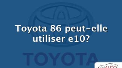 Toyota 86 peut-elle utiliser e10?