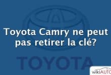 Toyota Camry ne peut pas retirer la clé?
